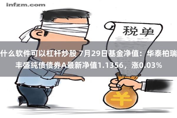 什么软件可以杠杆炒股 7月29日基金净值：华泰柏瑞丰盛纯债债券A最新净值1.1356，涨0.03%