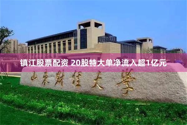 镇江股票配资 20股特大单净流入超1亿元