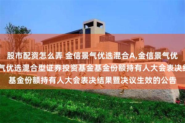 股市配资怎么弄 金信景气优选混合A,金信景气优选混合C: 关于金信景气优选混合型证券投资基金基金份额持有人大会表决结果暨决议生效的公告